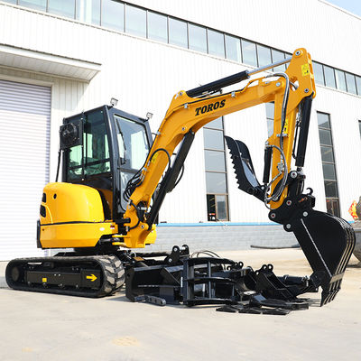 Kompaktowy niezawodny mini grabarz hydrauliczny TE-35 z pojemnością wiadra 0,09 m3