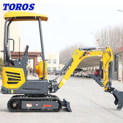 bardzo zwrotna minikoparka gąsienicowa o średnicy 1,2 tonu i szerokości gąsienic 180 mm