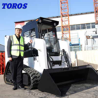 TOROS White JC45 JC65 Hydraulic Skid Steer Loader Z Załącznikami