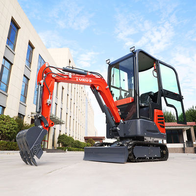 Małe przestrzenie gumowe Mini Excavator ogród Mini Digger 1,2Ton