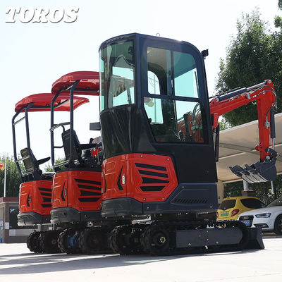 Małe przestrzenie gumowe Mini Excavator ogród Mini Digger 1,2Ton