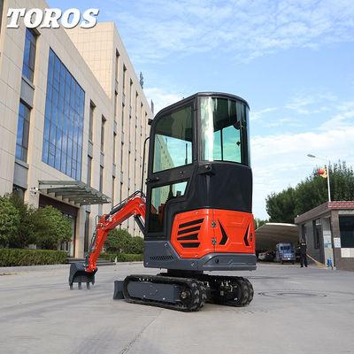 Małe przestrzenie gumowe Mini Excavator ogród Mini Digger 1,2Ton