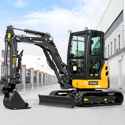 Kompaktowy niezawodny mini grabarz hydrauliczny TE-35 z pojemnością wiadra 0,09 m3