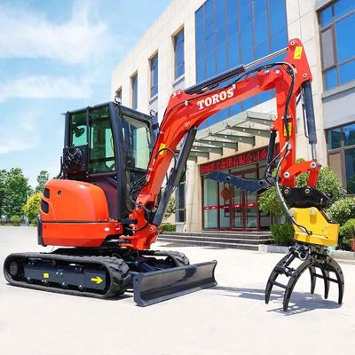 Kompaktowy niezawodny mini grabarz hydrauliczny TE-35 z pojemnością wiadra 0,09 m3